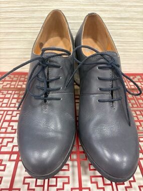 Camper Classic Lace-Up Leather Oxfords - grey